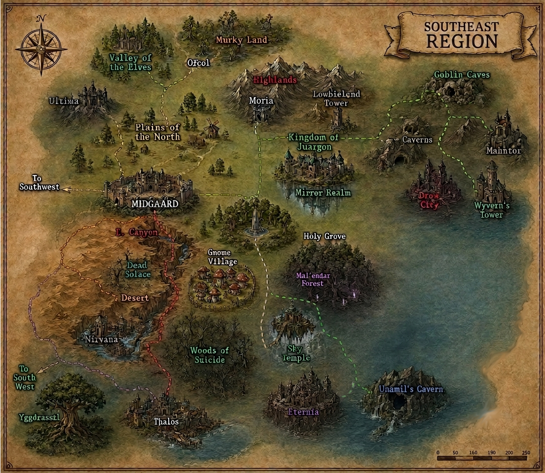 map-southeast map
