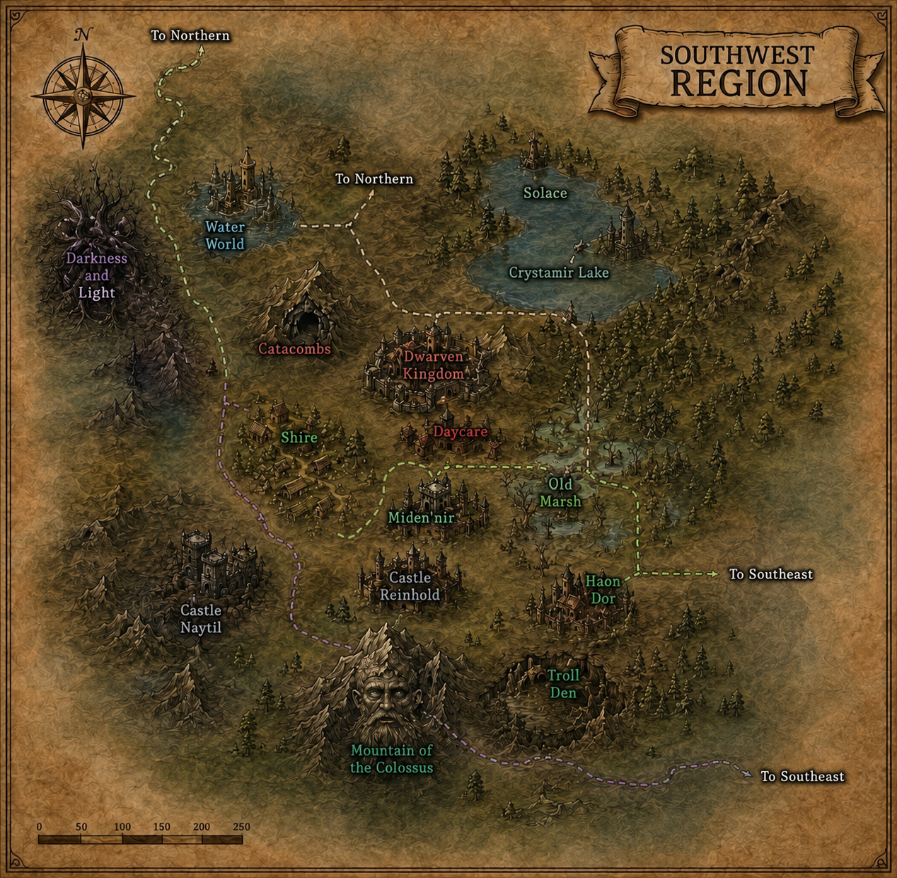 map-southwest map
